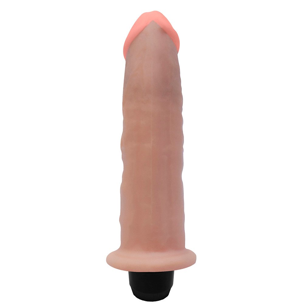 Pênis com Base e Vibro Lunes 14 x 4cm Bege | Foto 03