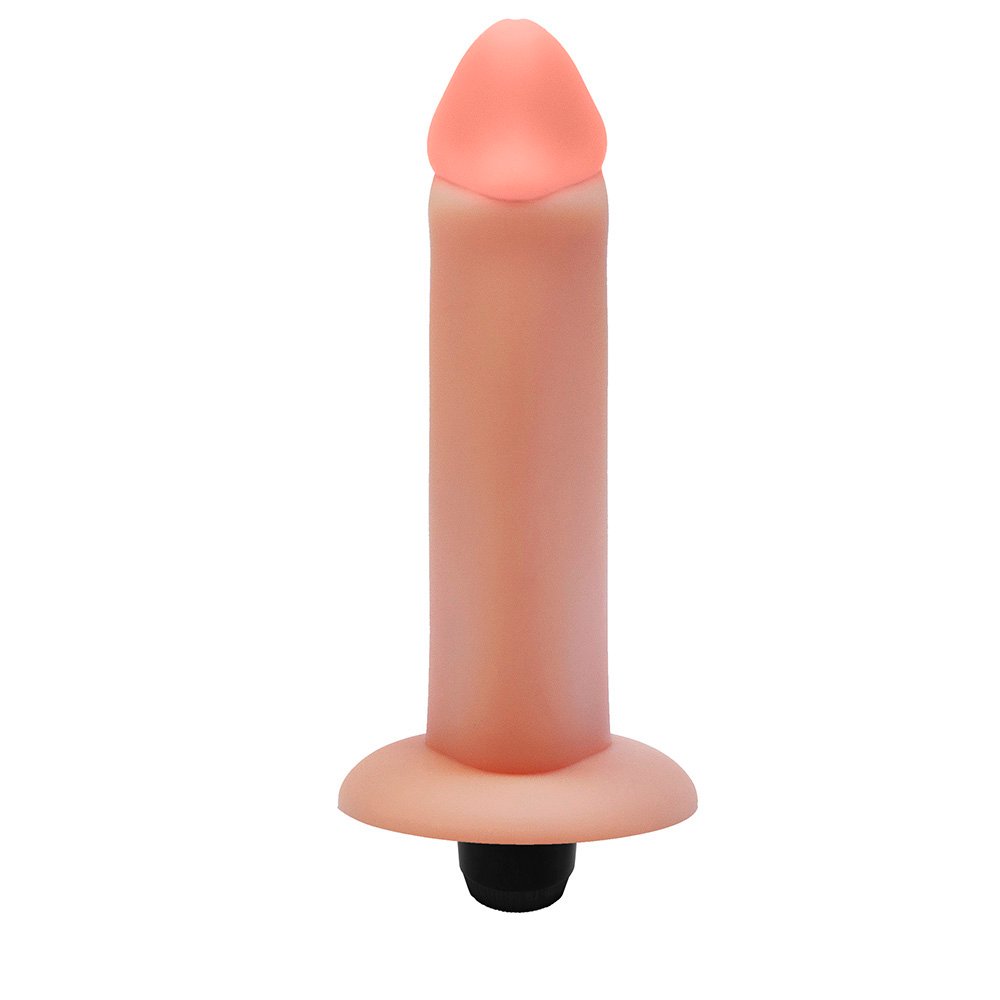 Pênis com Base e Vibro Vacaciones 18 x 5cm Bege | Foto 02