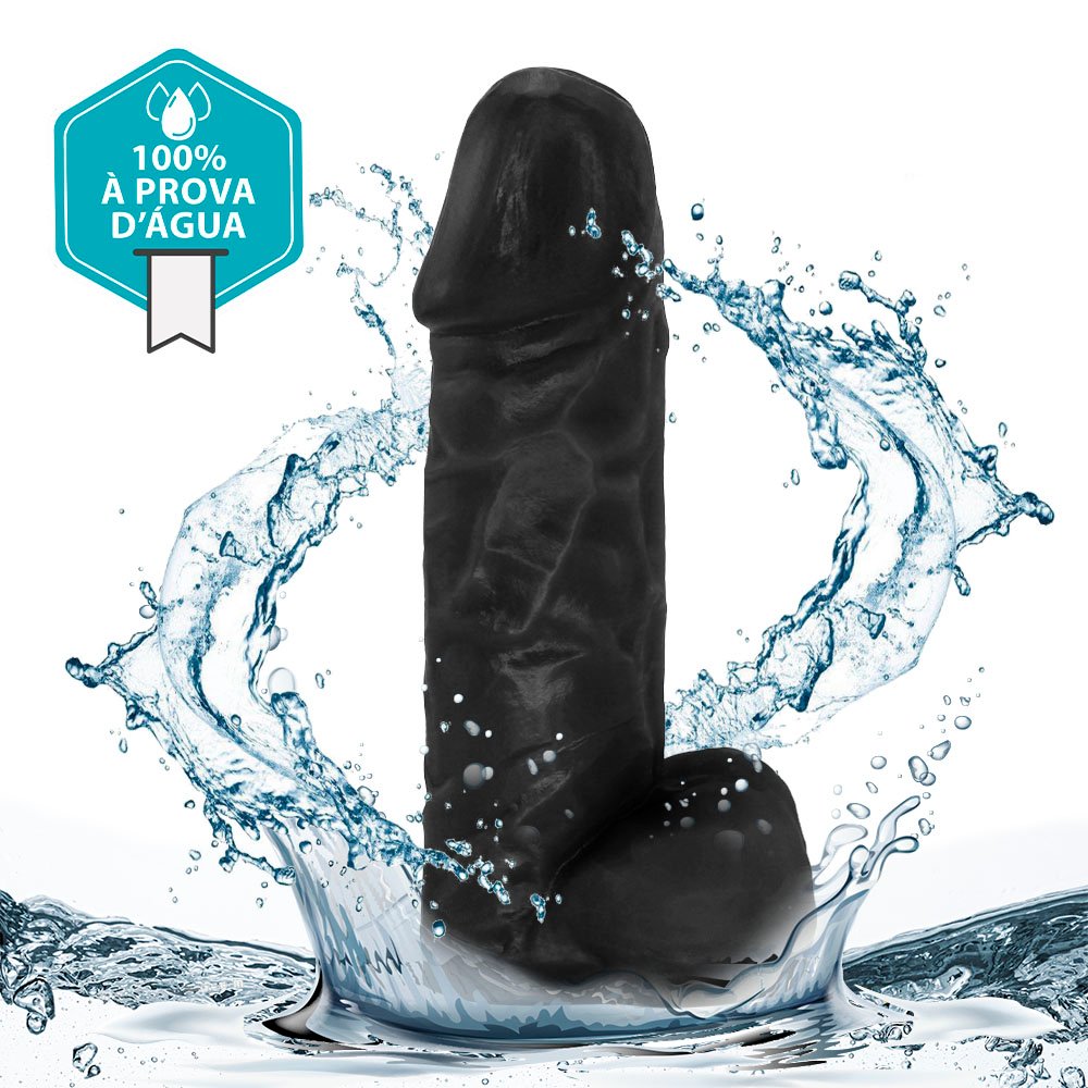 Pênis com Escroto Crono 20 x 5cm Preto | Foto 05