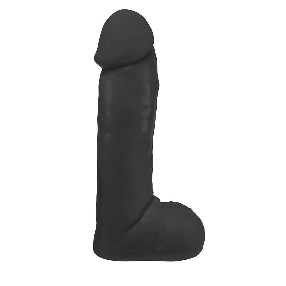 Pênis Gigante e Grosso Flexível com Escroto Optimus 28 x 6,5cm Preto | Foto 01