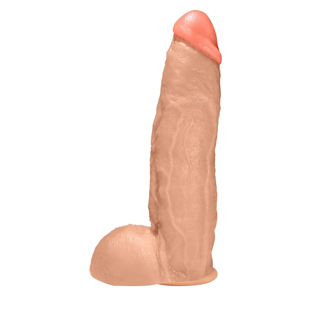 Pênis JeFree em PVC Flexível Atoxico com Escroto e Ventosa 25 x 6,5cm Bege | Foto 01