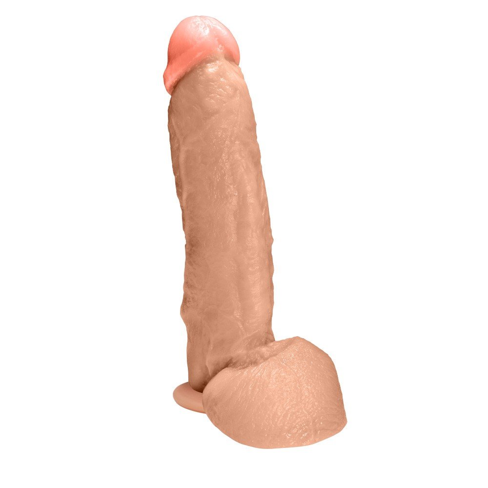 Pênis JeFree em PVC Flexível Atoxico com Escroto e Ventosa 25 x 6,5cm Bege | Foto 02