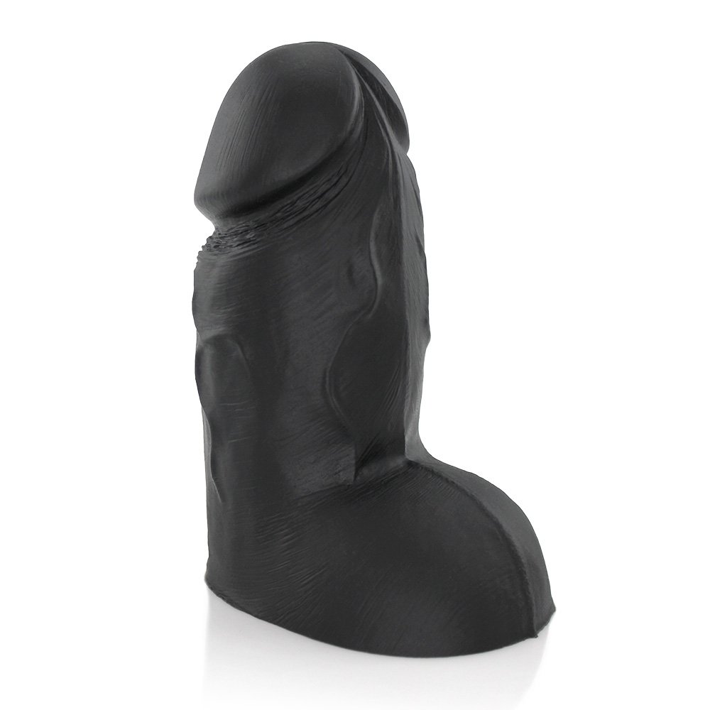 Pênis Realístico em PVC Flexível com Escroto Mozinho 15 x 6,5cm Preto | Foto 08