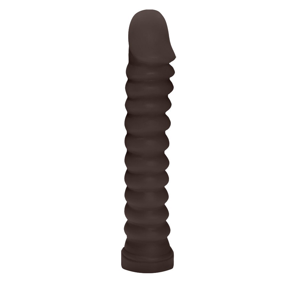 P�nis Anelado em PVC Flex�vel At�xico 22 x 4cm Marrom | Foto 02