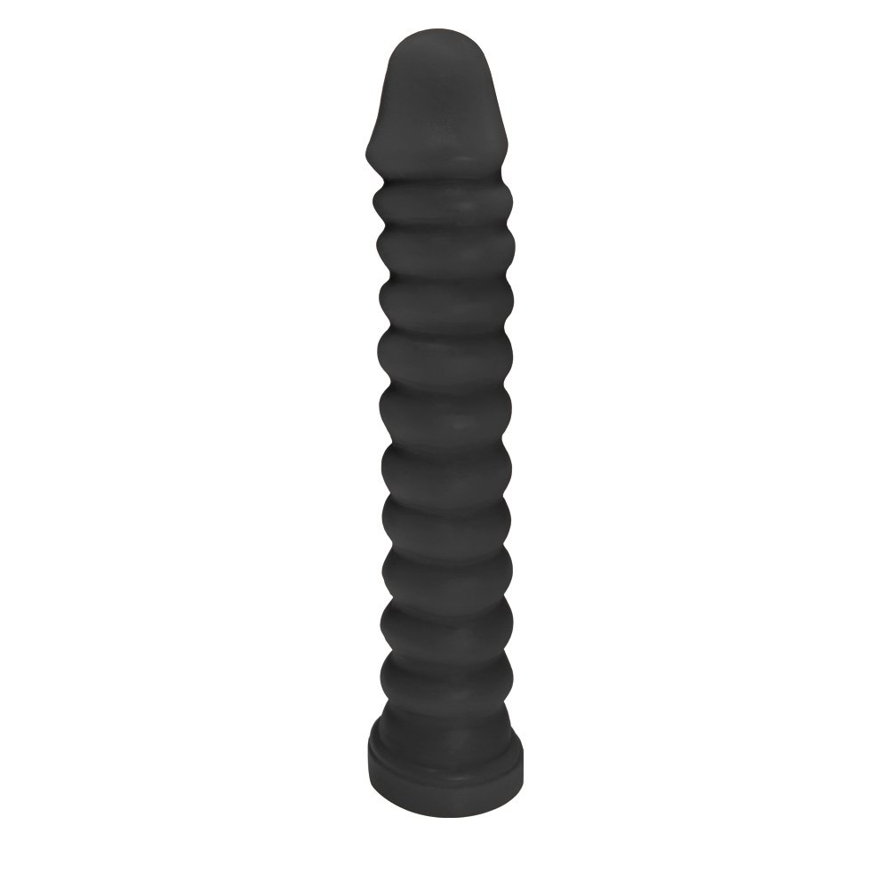 Pênis Anelado em PVC Flexível Atóxico 22 x 4cm Preto | Foto 01