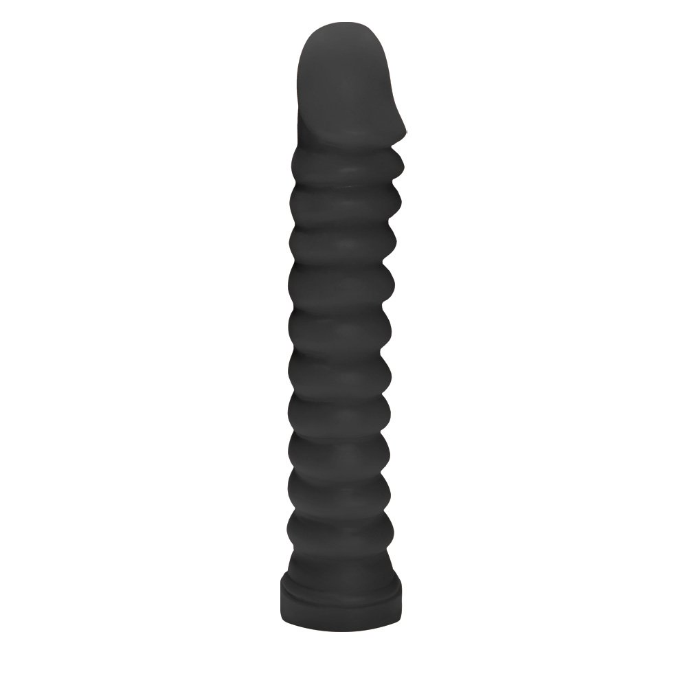 Pênis Anelado em PVC Flexível Atóxico 22 x 4cm Preto | Foto 02