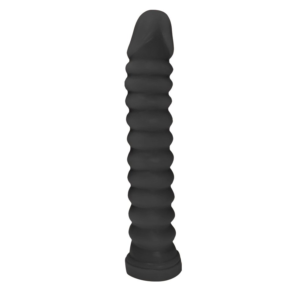 Pênis Anelado em PVC Flexível Atóxico 22 x 4cm Preto | Foto 03