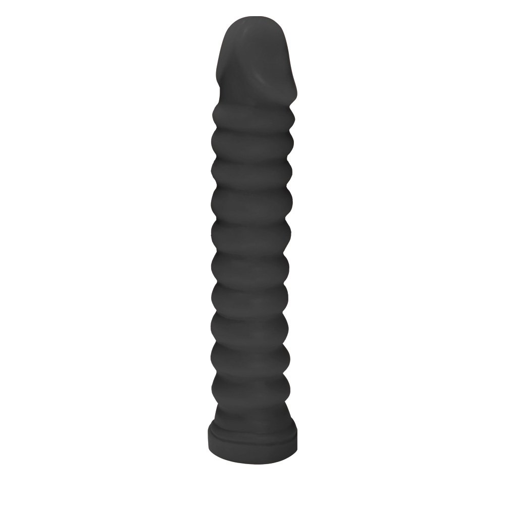 Pênis Anelado em PVC Flexível Atóxico 22 x 4cm Preto | Foto 04