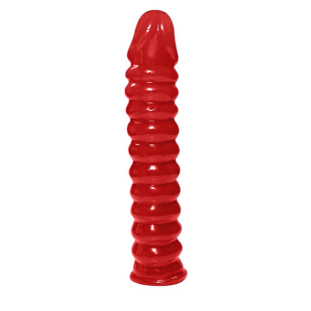 Pênis Anelado em PVC Flexível Atóxico 22 x 4cm Vermelho | Foto 03