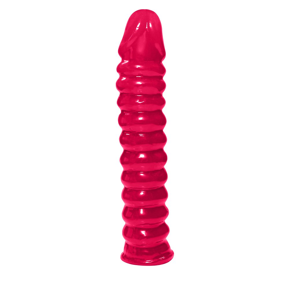 Pênis Anelado em PVC Flexível Atóxico 22 x 4cm Pink | Foto 03