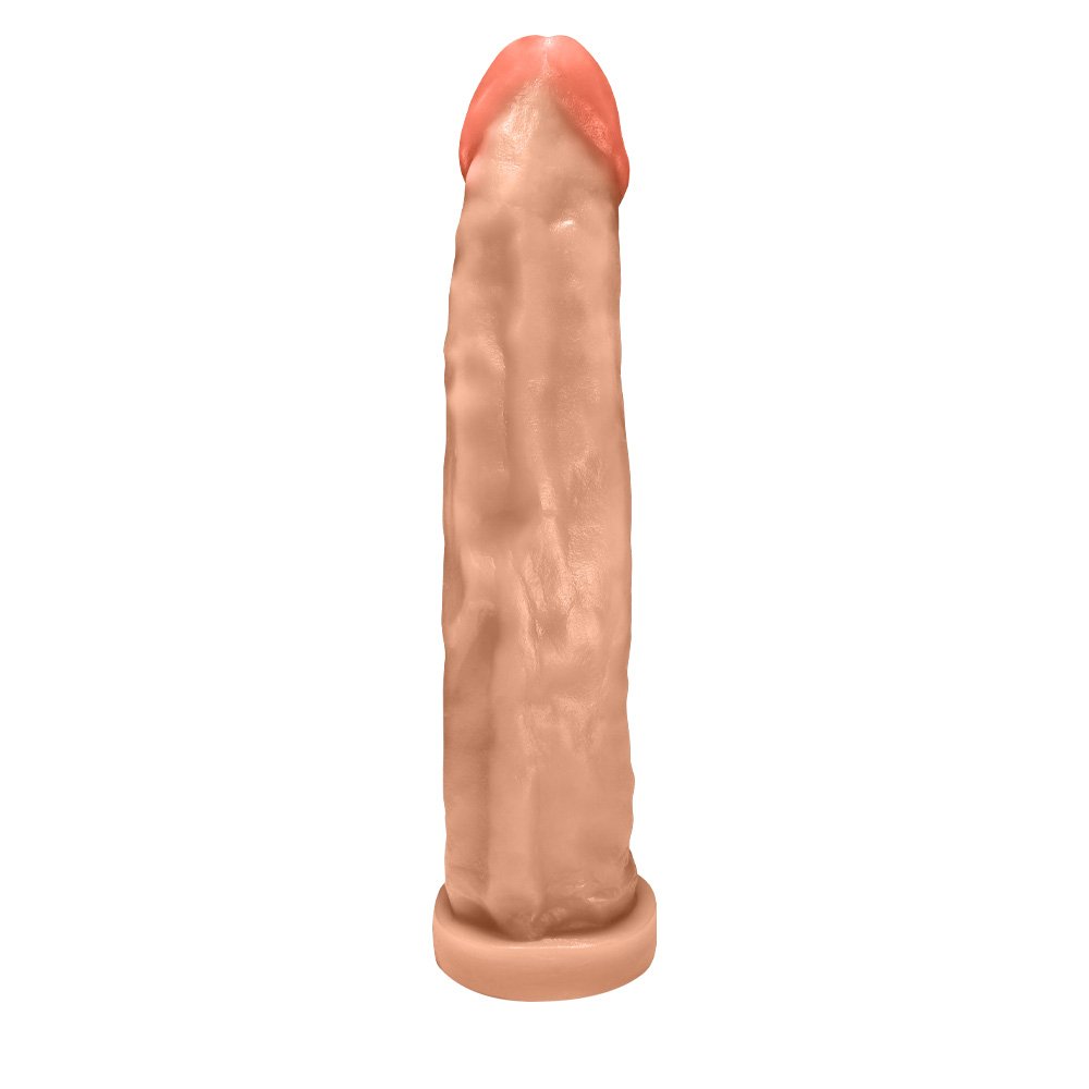 Pênis Gigante e Grosso Flexível com Base Enorme 29 x 5,5cm Bege | Foto 02