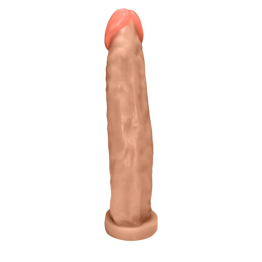 Pênis Gigante e Grosso Flexível com Base Enorme 29 x 5,5cm Bege | Foto 04