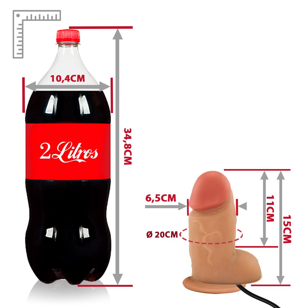 Pênis Realístico em PVC Flexível com Escroto, Ventosa e Vibrador Mozinho 15 x 6,5cm Bege | Foto 06