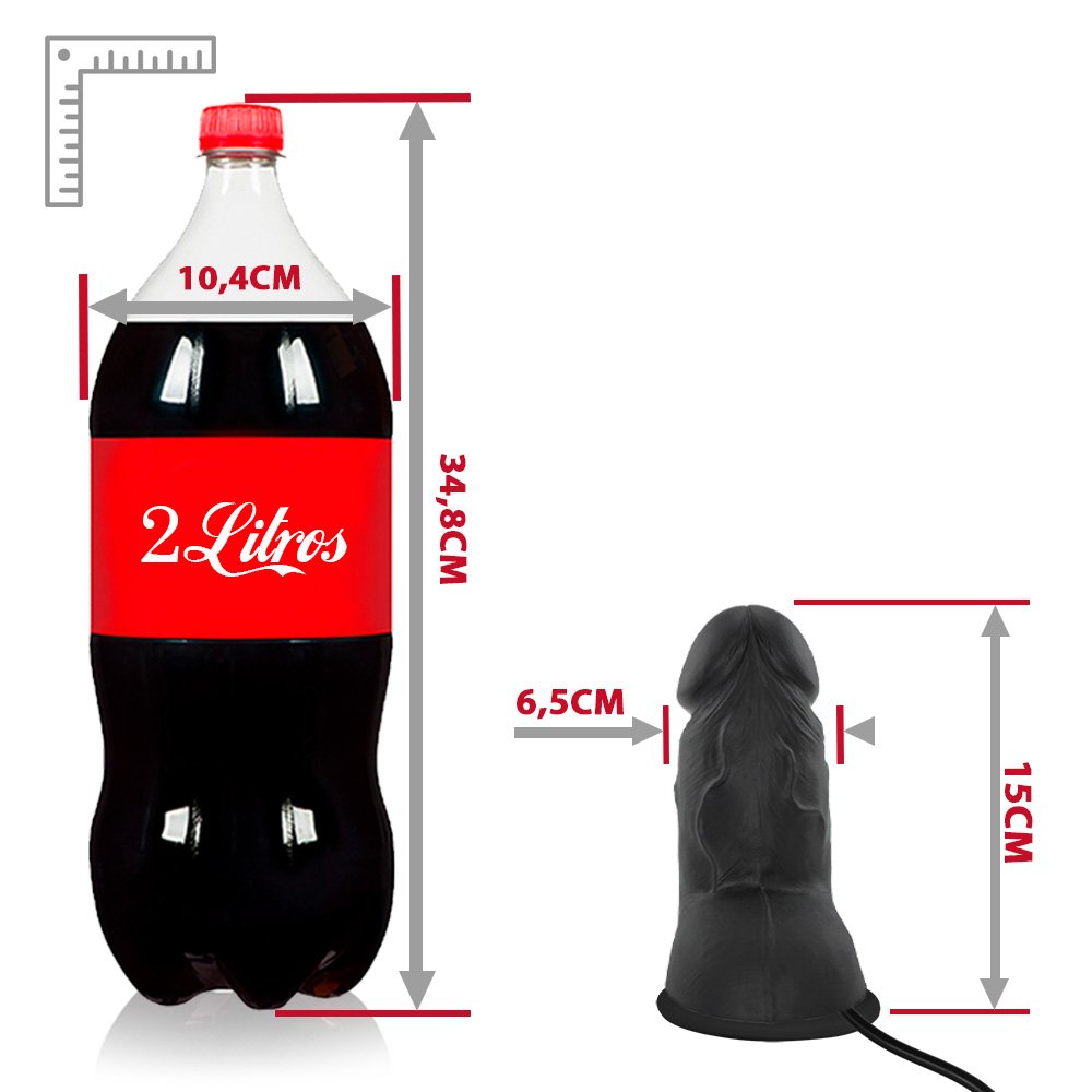 Pênis Realístico em PVC Flexível com Escroto, Ventosa e Vibrador Mozinho 15 x 6,5cm Preto | Foto 07
