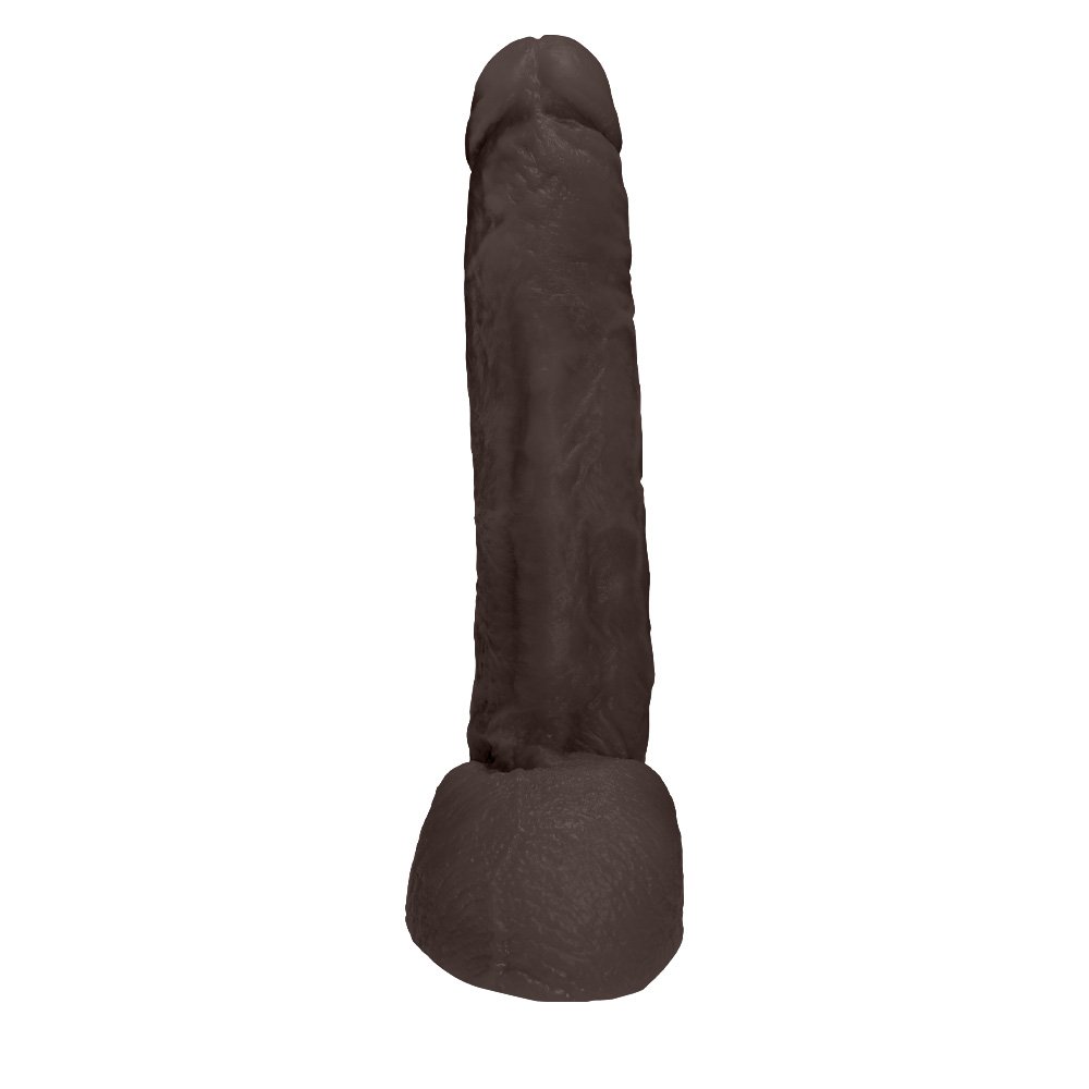 P�nis JeFree em PVC Flex�vel Atoxico com Escroto 25 x 6,5cm Marrom | Foto 02