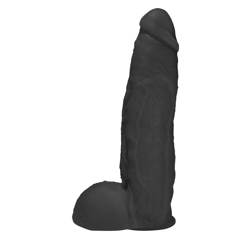 Pênis JeFree em PVC Flexível Atoxico com Escroto e Ventosa 25 x 6,5cm Preto | Foto 01