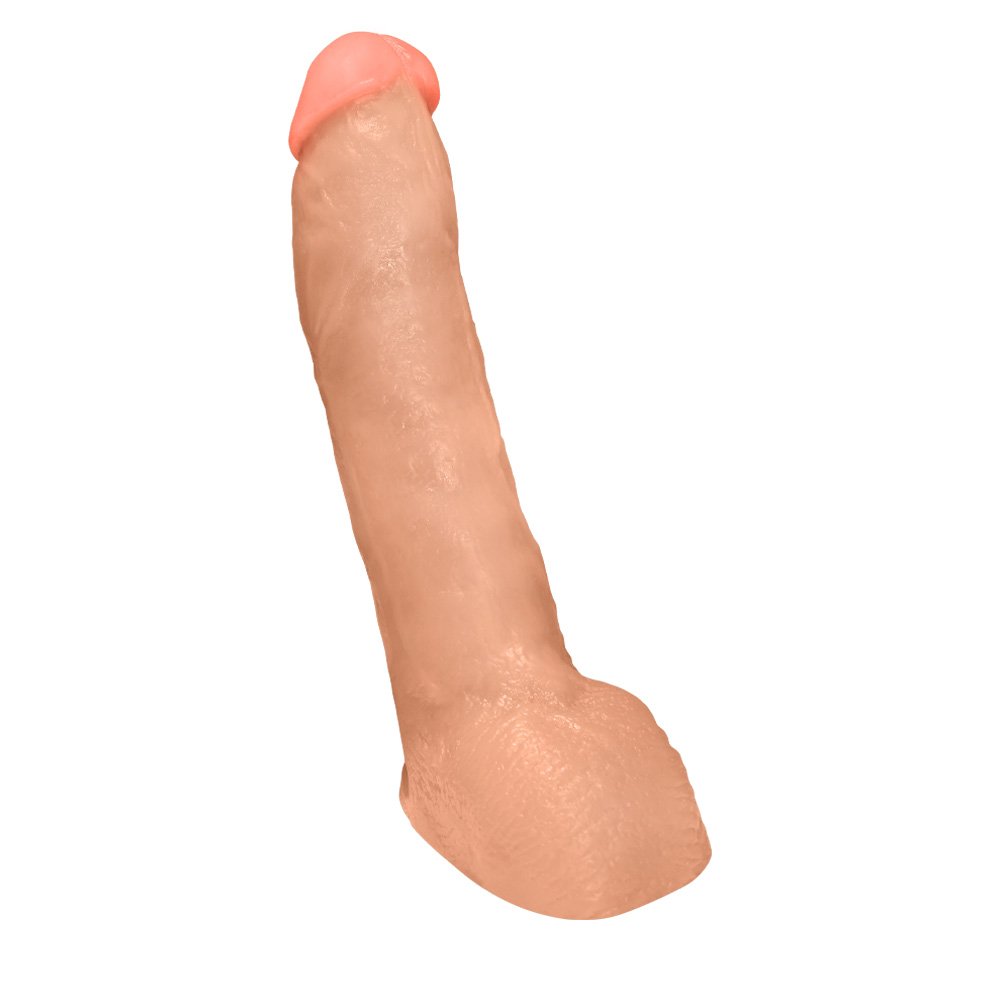 Pênis Realístico Feito em PVC Flexível com Escroto Ron Jeremy 21 x 4,5cm Bege | Foto 01