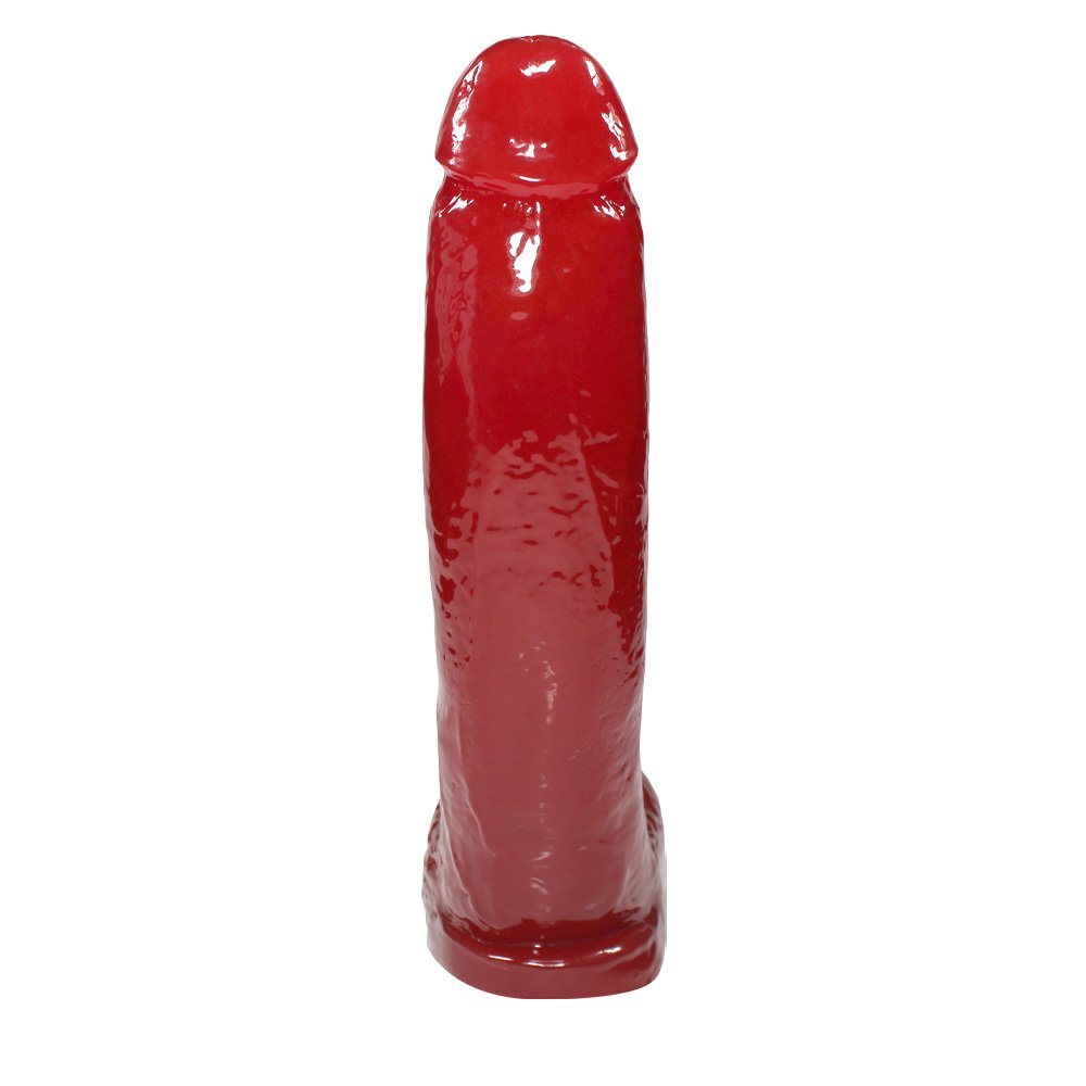 Pênis Realístico Feito em PVC Flexível com Escroto Ron Jeremy 21 x 4,5cm Vermelho | Foto 04