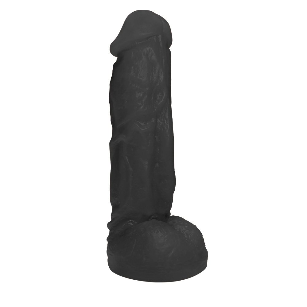 Pênis Realístico Feito em PVC Flexível com Escroto King 19 x 5cm Preto | Foto 01