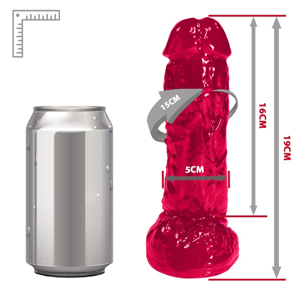 Pênis Realístico Feito em PVC Flexível com Escroto King 19 x 5cm Pink | Foto 06