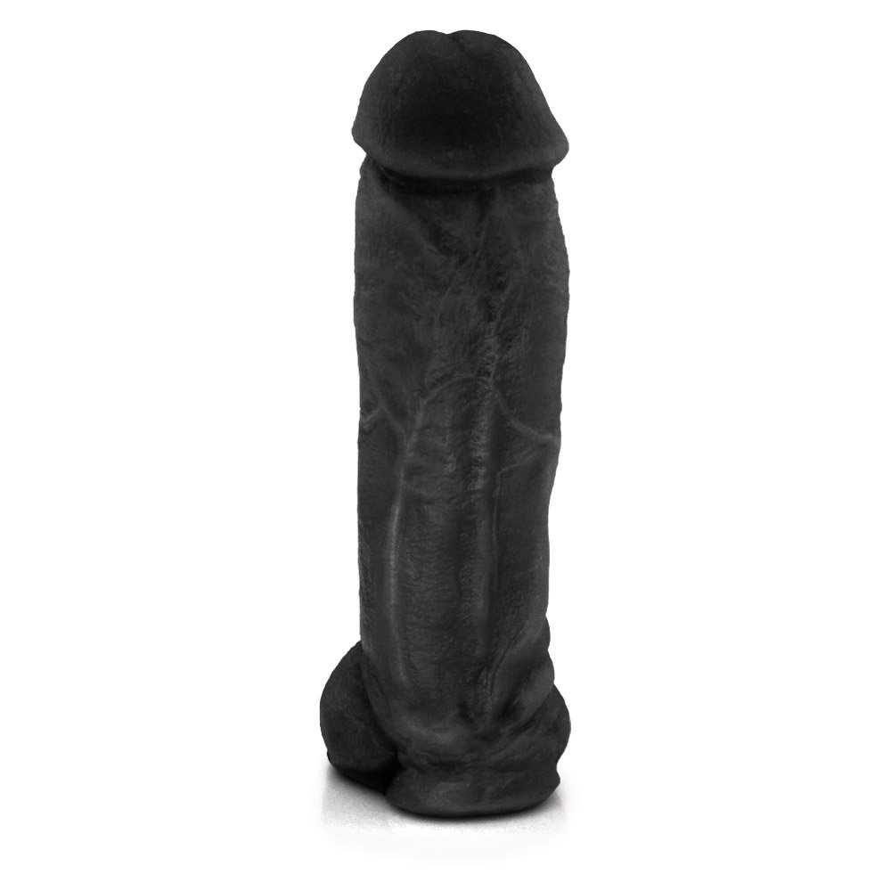 Pênis Realístico Feito em PVC Flexível com Escroto King Kong 22 x 5,5cm Preto | Foto 02