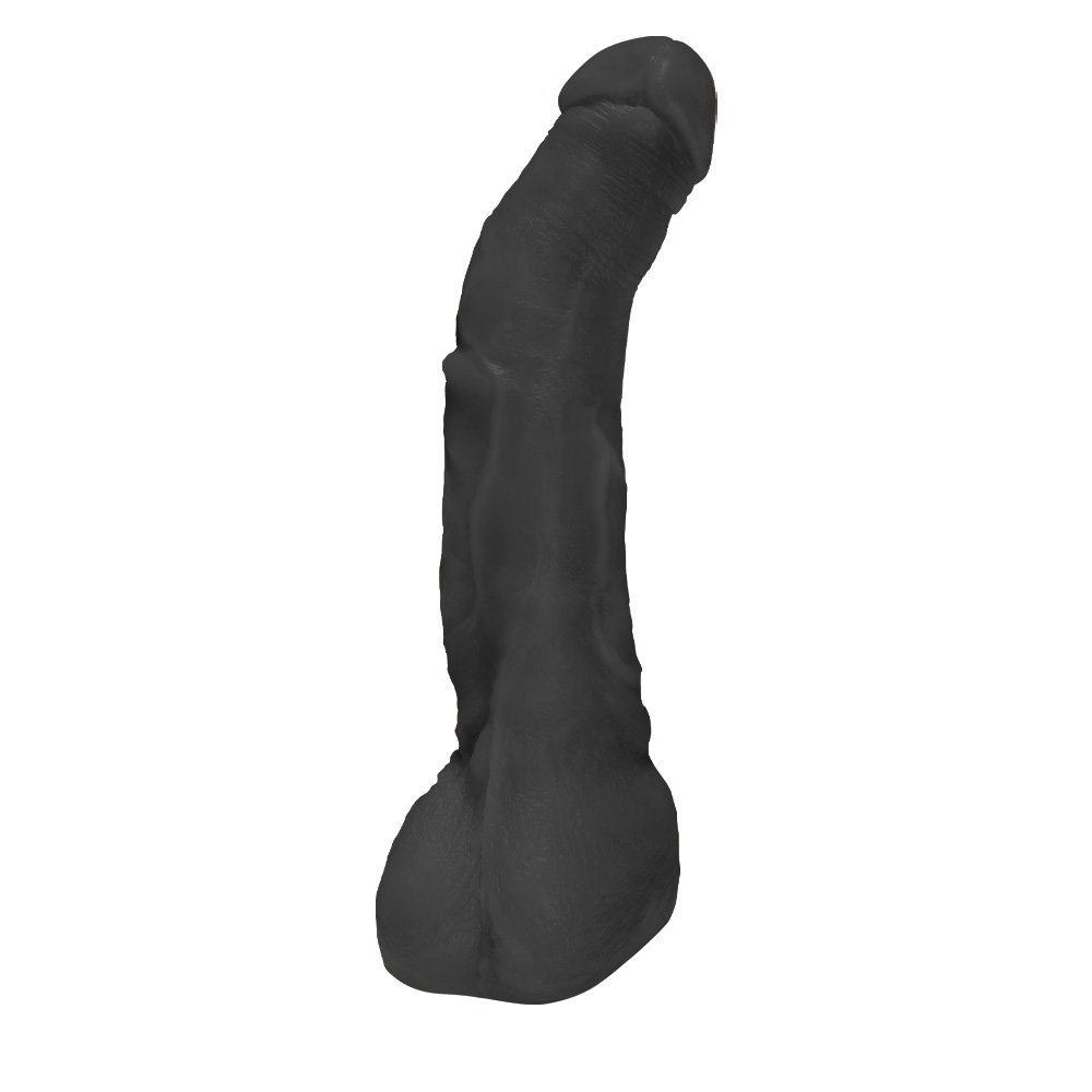 Pênis Gigante e Grosso Flexível com Escroto Mandingo 27 x 5,5cm Preto | Foto 01