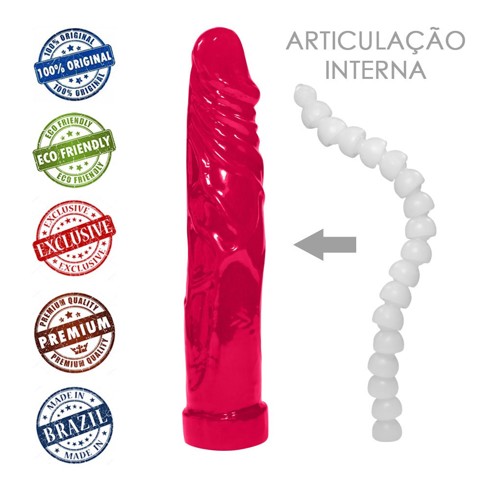 Pênis Realístico Feito em PVC Flexível Tall 17,5 x 3,25cm Pink | Foto 05
