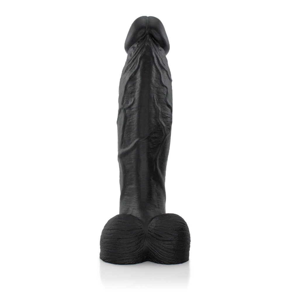 P�nis Real�stico em PVC Flex�vel com Escroto Querid�o 22 x 5cm Preto | Foto 02