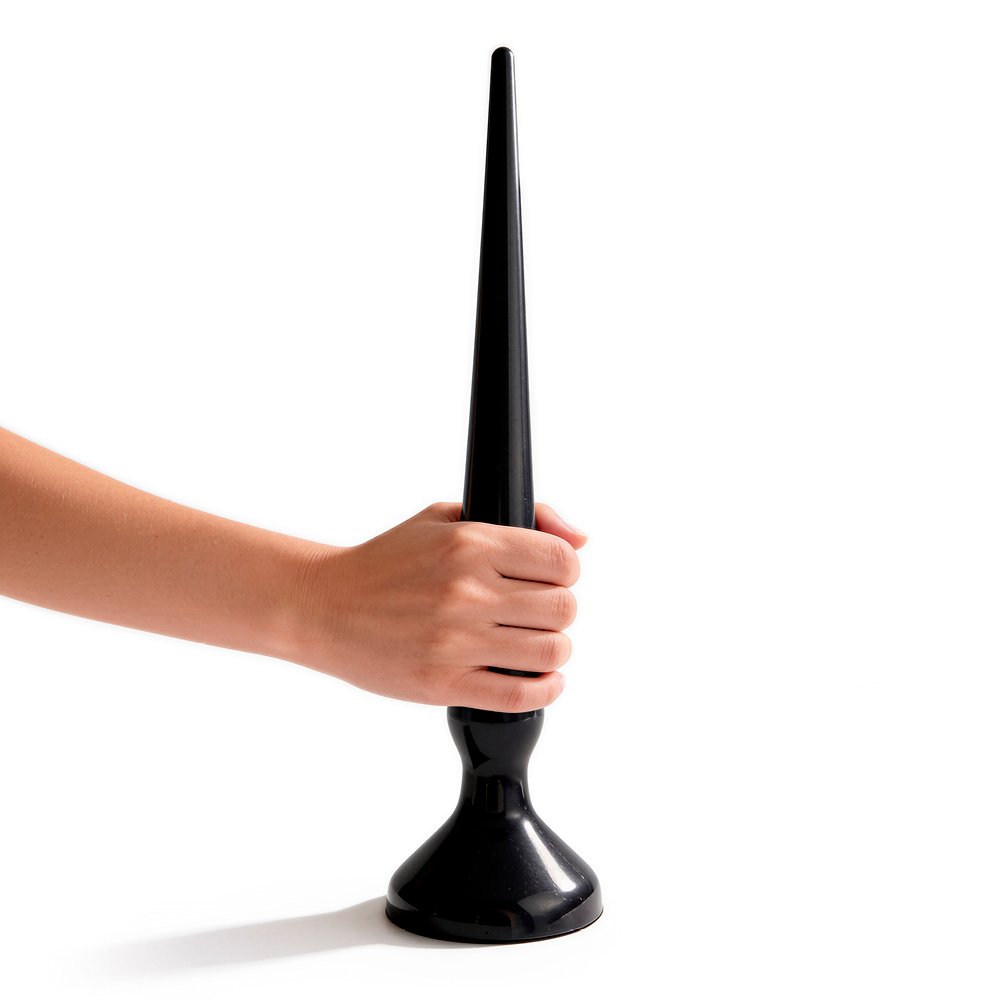 Plug Anal Grande Flexível Tower - 39 x 4cm Preto Brilhante | Foto 01