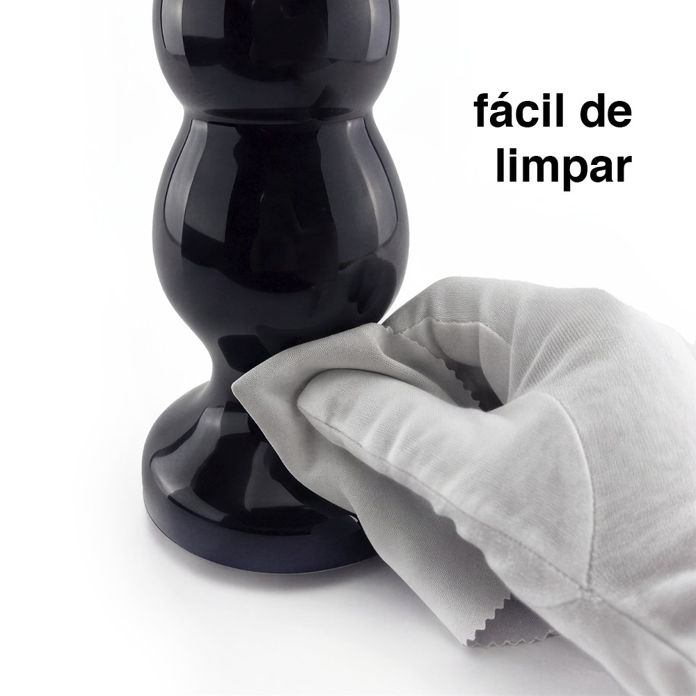 Plug Anal Gigante Khalifa Graduado - 40 x 8cm Preto Brilhante | Foto 06