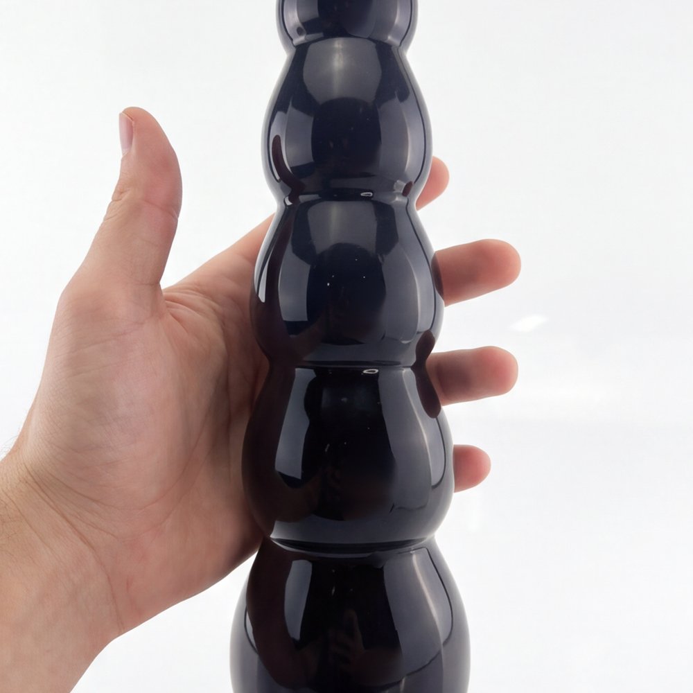Plug Anal Gigante Khalifa Graduado - 40 x 8cm Preto Brilhante | Foto 08