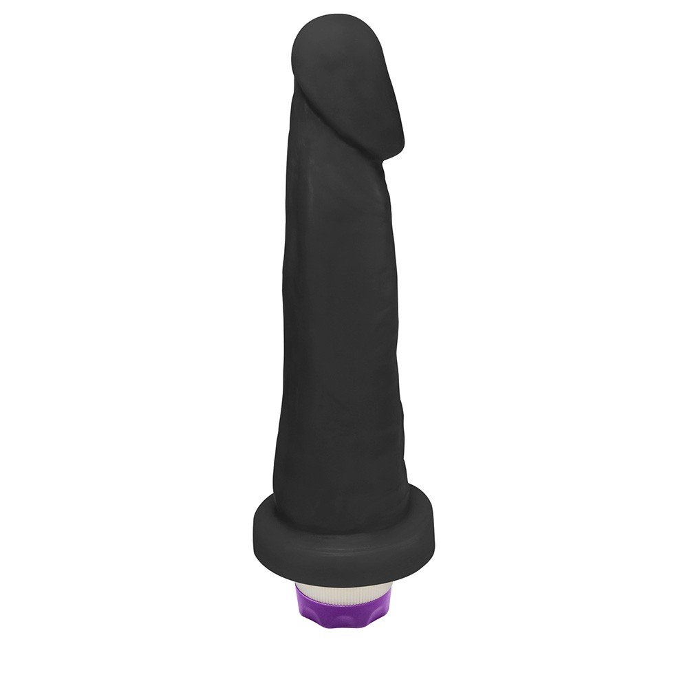 Pênis de Borracha com Vibrador 10 Velocidades Recarregável Viernes 19 x 5cm Preto | Foto 02