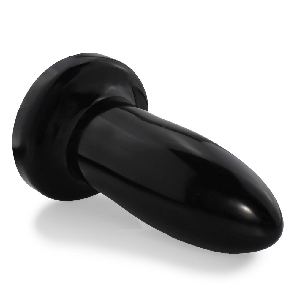 Plug Anal Gigante Foguete - PVC Flexível 16,5 x 5,8cm Preto Brilhante | Foto 03