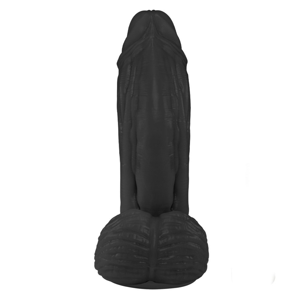Pênis Large em PVC Flexível Atóxico com Escroto e Ventosa 21 x 6,5cm Preto | Foto 03