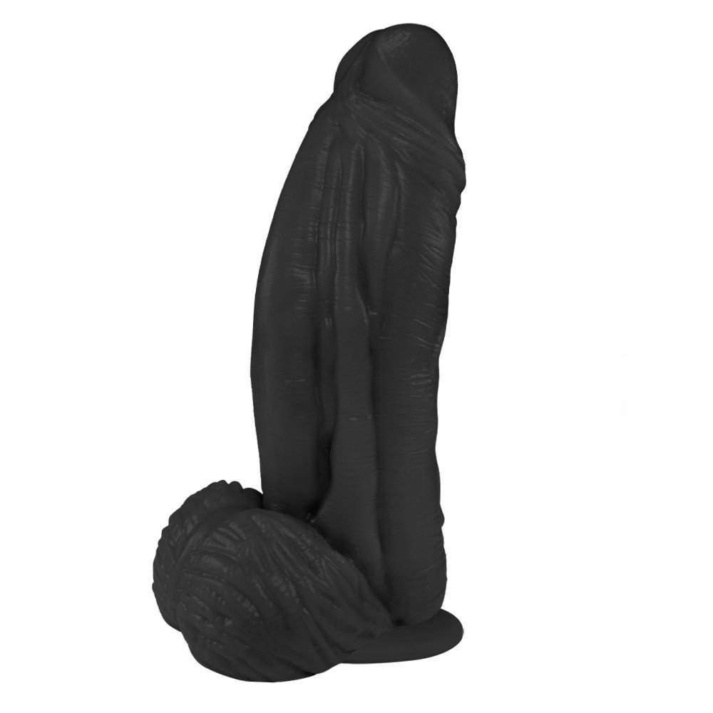 Pênis Large em PVC Flexível Atóxico com Escroto e Ventosa 21 x 6,5cm Preto | Foto 04