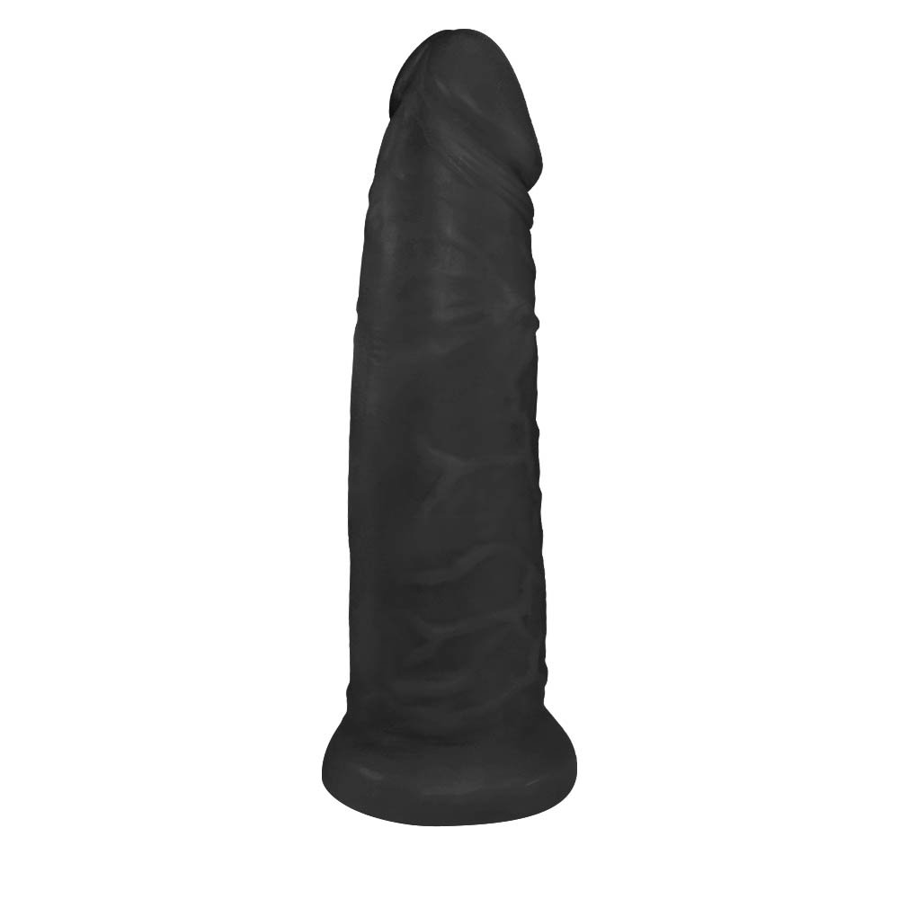 P�nis Maci�o Tortinho em PVC Flex�vel At�xico para Cinta 13,5 x 3cm Preto | Foto 04