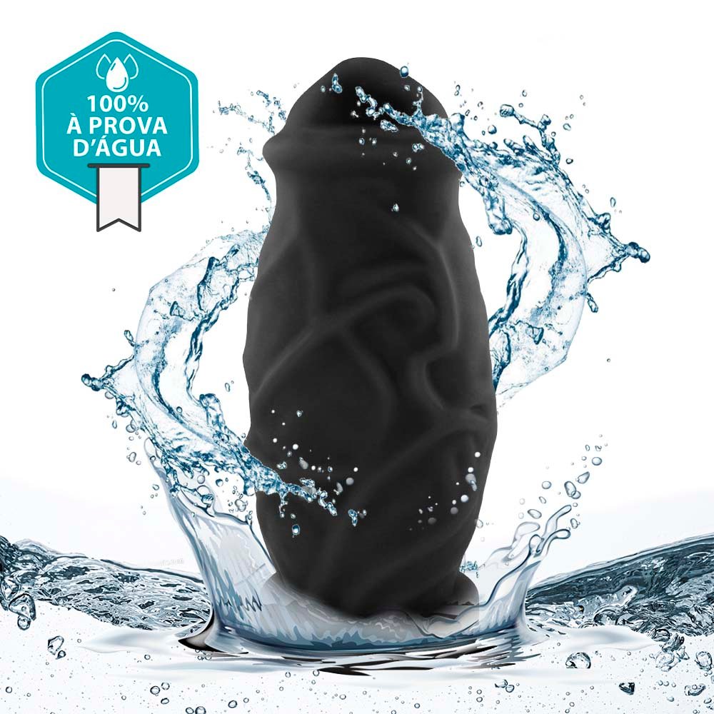 Pênis Gigante e Grosso com Ventosa Cogumelo - Dildo em PVC Flexível 23 x 8,8cm Preto | Foto 05