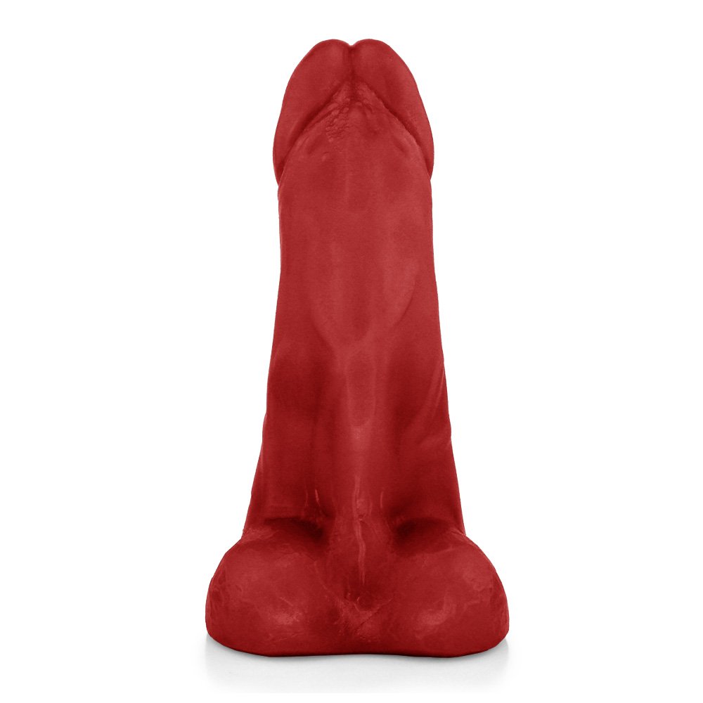 Pênis Flexível com Textura Massageadora e Escroto Gator 20,5x 7,5cm Vermelho | Foto 02
