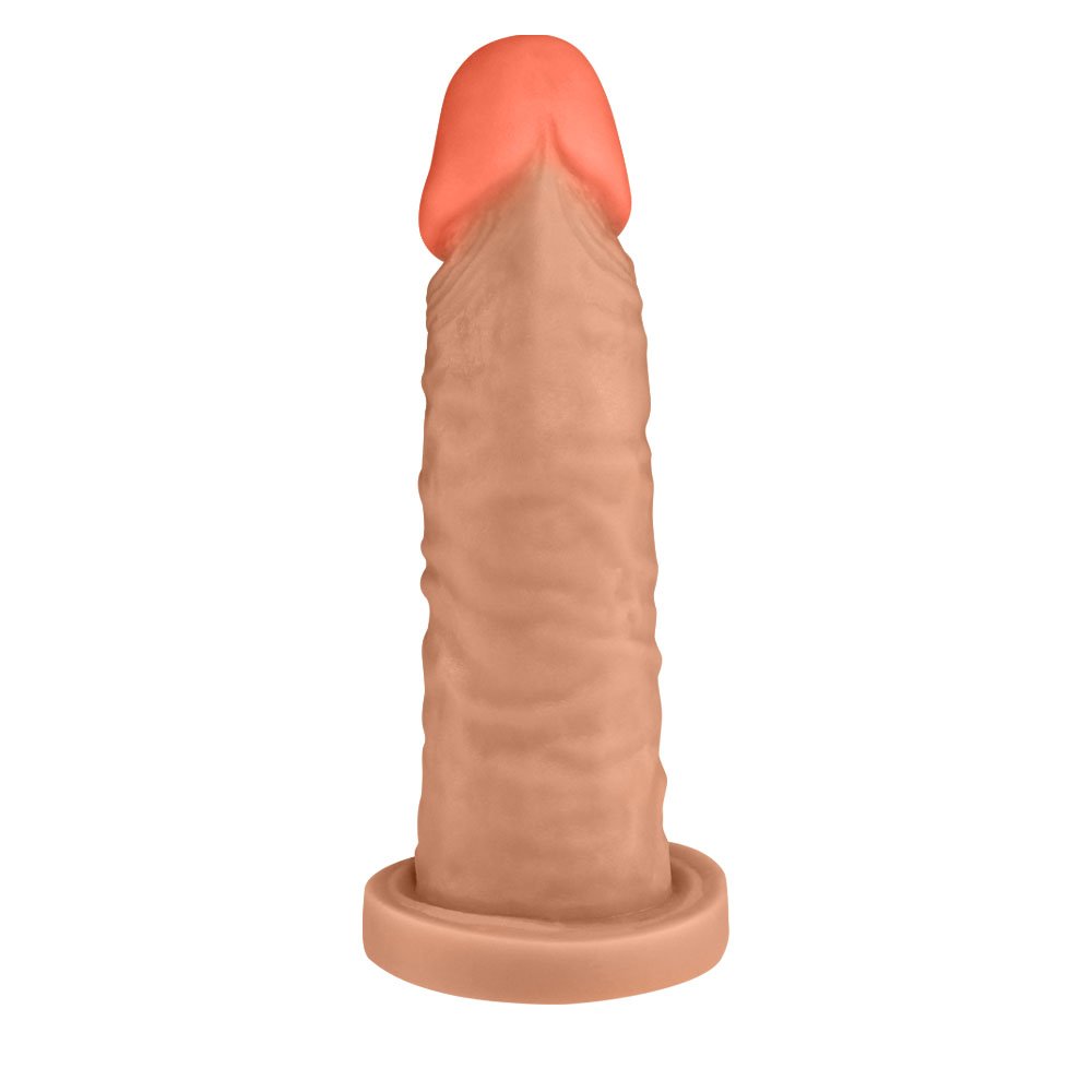 Pênis Maciço Maromba em PVC Flexível Atóxico para Cinta 14,5 x 4cm Bege | Foto 03