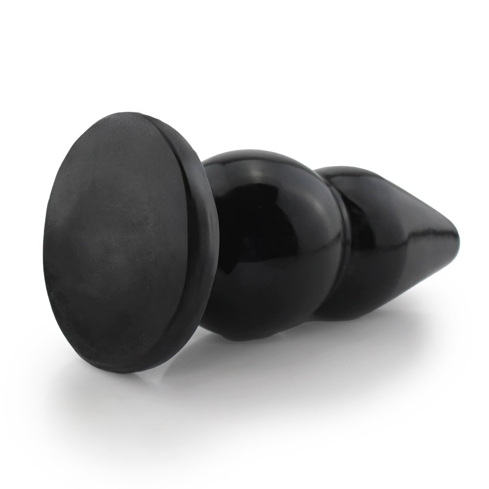 Plug Anal Grande Graduado M - PVC Flexível 16 x 6,7cm Preto Brilhante | Foto 04