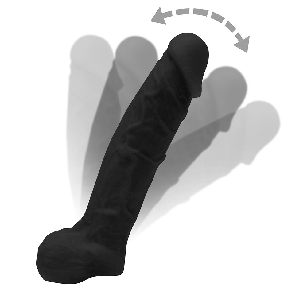 Pênis de Borracha com Escroto Hermes 16 x 3,5cm Preto | Foto 06