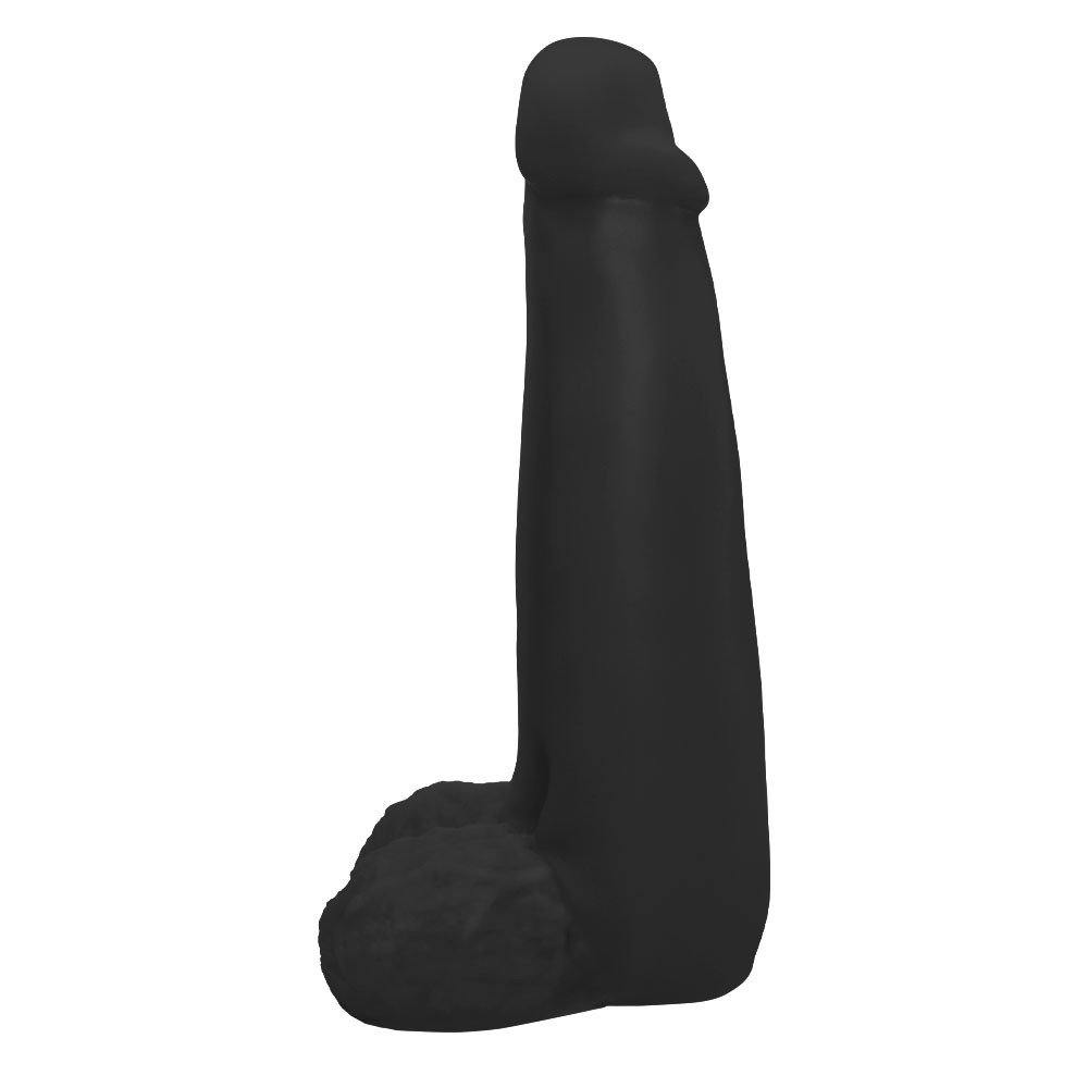 Pênis Gigante e Grosso Flexível com Escroto Longo 28 x 8,3cm Preto | Foto 03