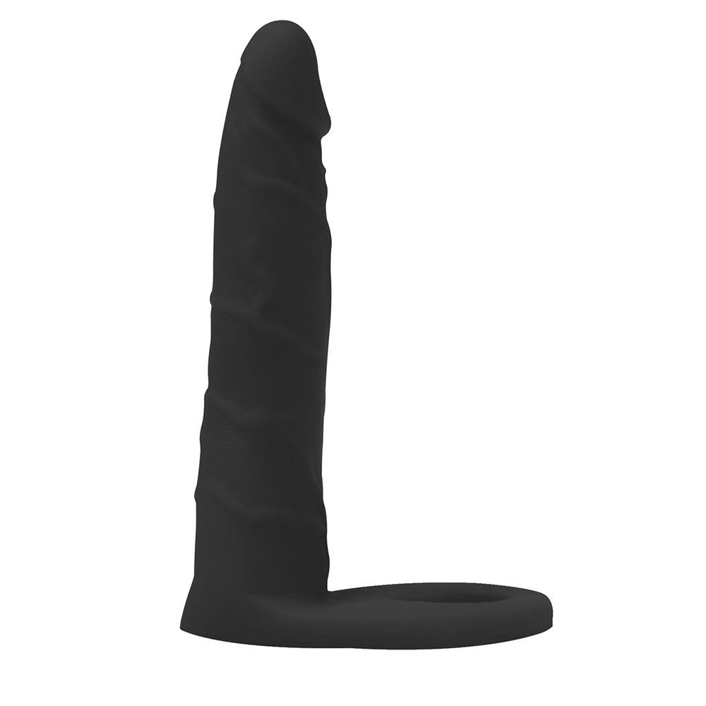 Anel Companheiro Realístico Longo 15 x 3cm Preto | Foto 01