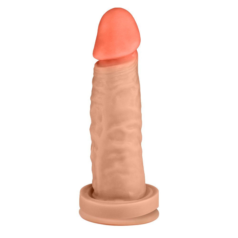 Pênis Maciço Maromba em PVC Flexível Atóxico com Ventosa 14,5 x 4cm Bege | Foto 01