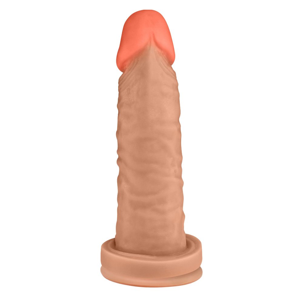 Pênis Maciço Maromba em PVC Flexível Atóxico com Ventosa 14,5 x 4cm Bege | Foto 03