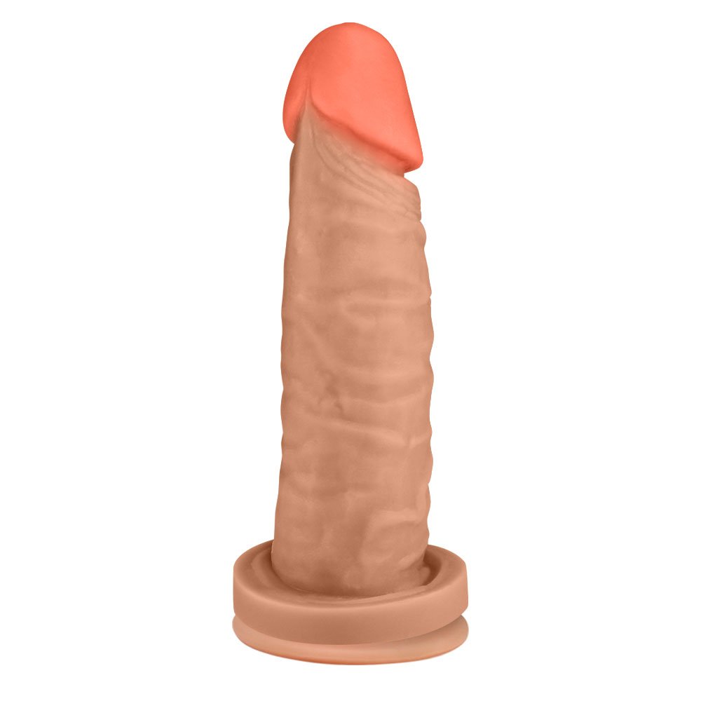 Pênis Maciço Maromba em PVC Flexível Atóxico com Ventosa 14,5 x 4cm Bege | Foto 04