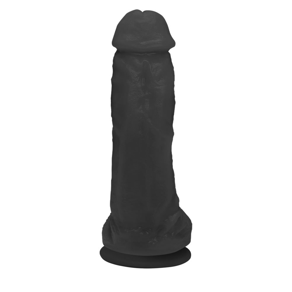 Pênis que Ejacula Flexível King com Escroto e Ventosa 19 x 5cm Preto | Foto 04