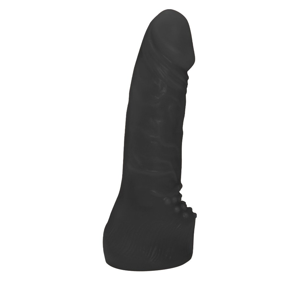 Pênis Realístico Feito em PVC Flexível Massageador 16 x 3,5cm Preto | Foto 02