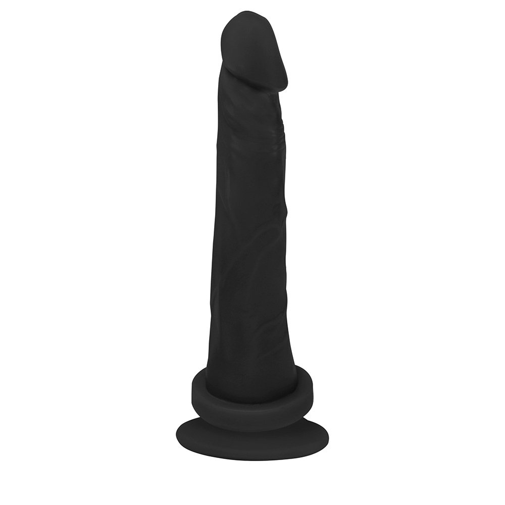 Pênis que Ejacula Flexível Jueves com Ventosa 19 x 4,5cm Preto | Foto 03