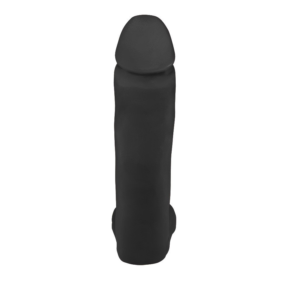 Pênis Gigante e Grosso Flexível com Escroto Benga 28 x 6,5cm Preto | Foto 03